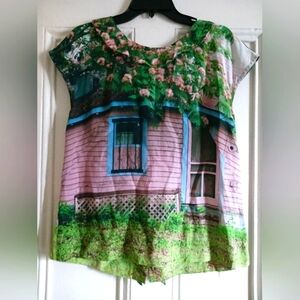 Anthropologie Silk Blouse Sarah Ball Classic Anthro